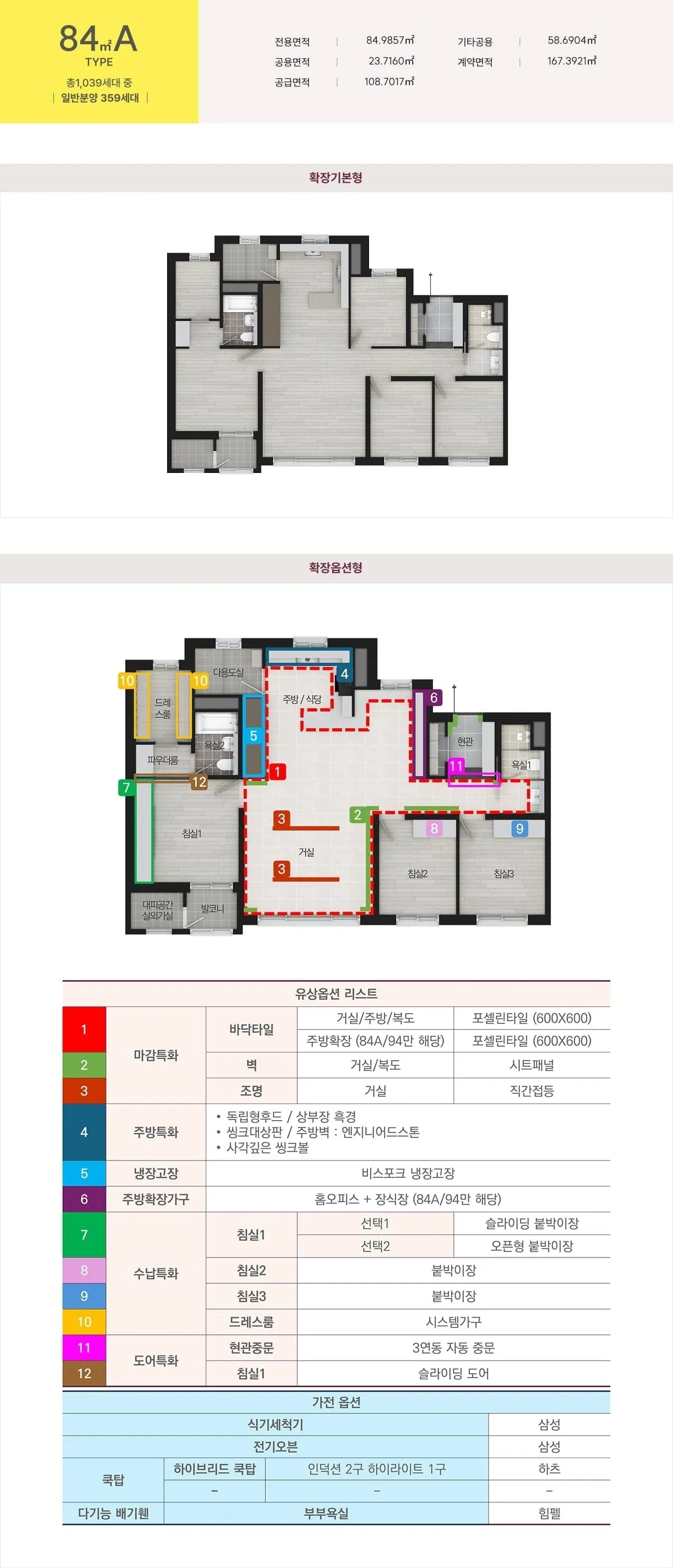 라이프스타일 맞춤 평면